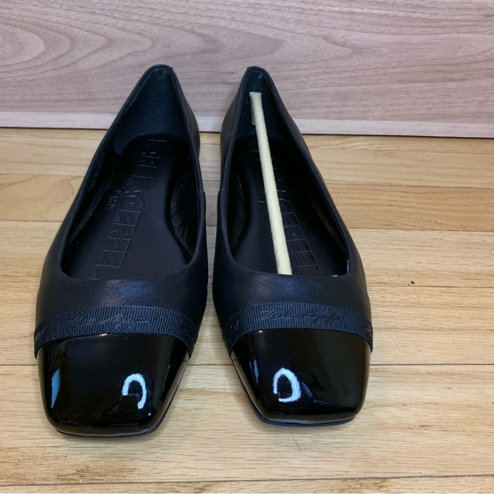 Karl Lagerfeld Paris Zofia Cap Toe Ballet Flats In Black - Size 7.5 View 3